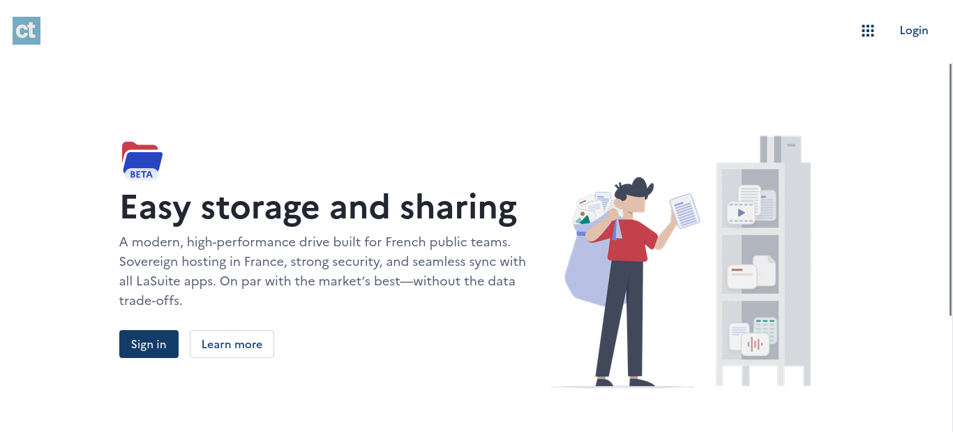 screenshot of lasuite-drive